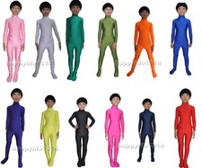 Kid Children Spandex Zentai costume party Bodysuit Catsuit Unitard No head hands