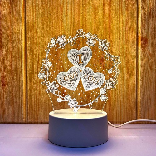 Usb love novelty lamp - 3d,