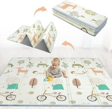 2 Sided Baby Play Mat Reversible Baby Kids Crawling Mat Folding Waterproof Mat