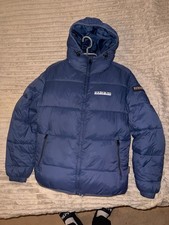 Napapijri Blue Puffer Mens Jacket Size Medium Good Condition