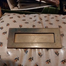 VINTAGE BRASS LETTER BOX - 8" x 3" - Retro Metal Letters Door Decor Interiors