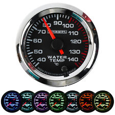 Universal Water Temp Temperature Gauge Meter 2" 52mm 7 Colors LED W/ Sensor.