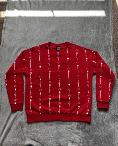 Red champion sweatshirt with - red,
