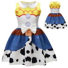 2025 Girls Jessie Dress Cosplay Costume Toy story 2 Carnival Party Bowknot Dress