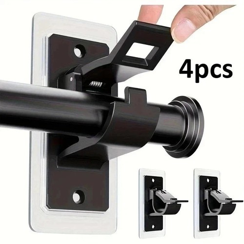 4pcs curtain rod - curtain, brackets