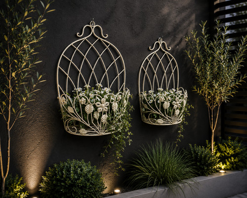 Set vintage cream metal - set,