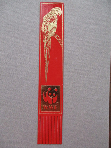 Leather bookmark parrot world - bookmark,