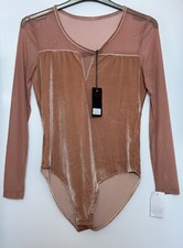 BNWT QED Nude Long Sleeved Velvet Feel Body Size 10