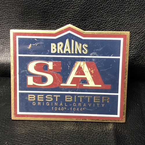 Metal beer pull label - beer, label: