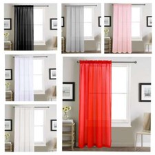Voile curtain panel slot - slot, top