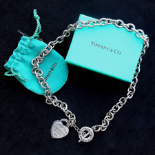 20" Return to Tiffany STERLING SILVER Necklace Toggle Heart Tag & Box FAB GIFT!