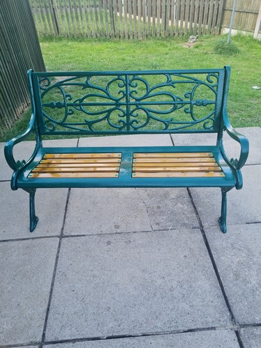 Two seater cast iron bench - two,