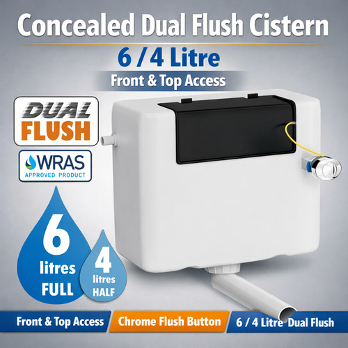 Dual flush concealed - concealed, wc
