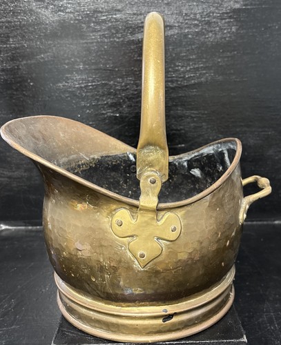 Antique hammered brass coal - hammered,