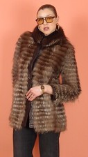 Vintage Real Fur  Coat Brown