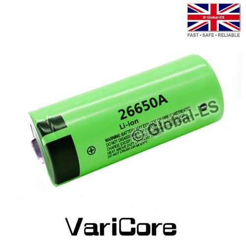 Varicore 26650 ion button - varicore, li-ion