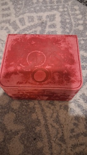 Red omega watch box - box., in