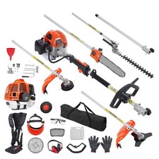 Uimoso 6-in-1 Multi-Functional Trimming Tools Gas Hedge Trimmer 33CC Weed Eater
