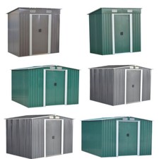 Metal Garden Shed 6 X 4, 8 X 4, 8 X 6, 8 X 10 Garden Storage WITH FREE BASE UK