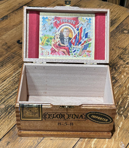 Fuente empty wooden cigar box