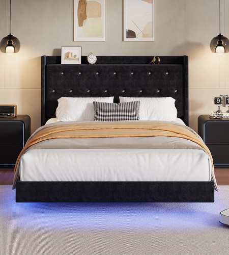 Full size floating bed frame - size,