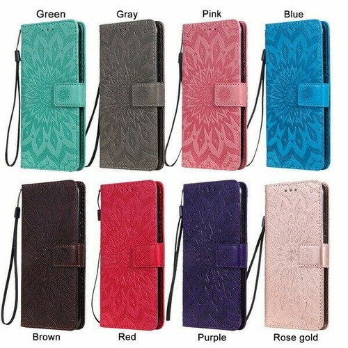 Leather flower wallet phone - flower,