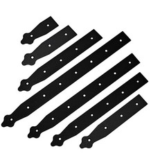 1 x Dummy Hinges Fake Faux Vintage False Strap Metal Hinge Fronts Door Black