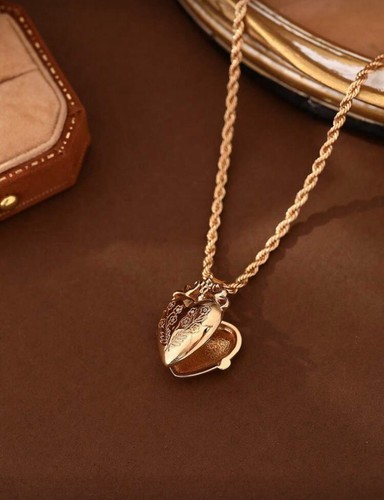 Gold plated heart locket - plated,