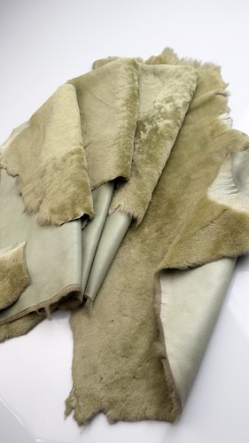 Light green genuine merino - green,
