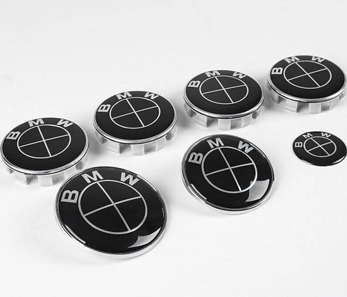 7pcs black hood - black, emblem