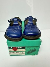 Vintage Clarks Childrens Shoes Blue Leather Mary Jane Sunspree