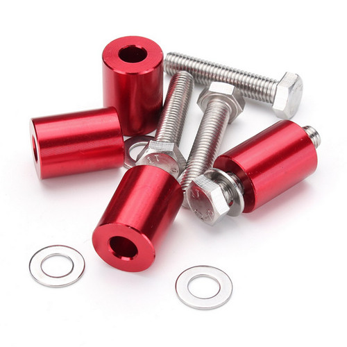 Red aluminum billet bonnet - red,