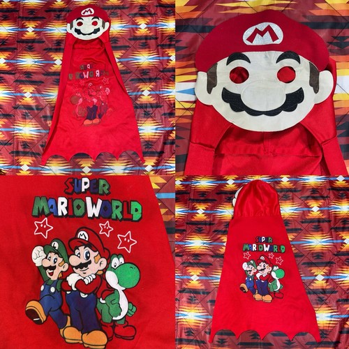 Vintage mario kids mask cape - mario,