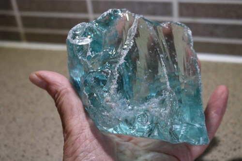 Rare turquoise blue obsidian - blue,