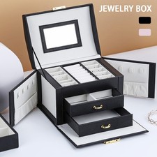 3 Layer Jewellery Box Leather