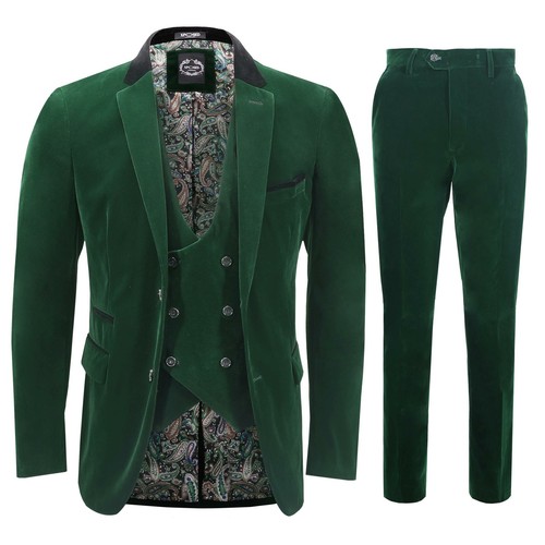 Mens piece green velvet - 3,