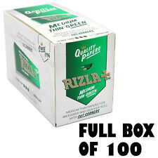 Full Box of 100 Booklets Rizla Green Medium Thin Rolling Cigarette Papers £26.99