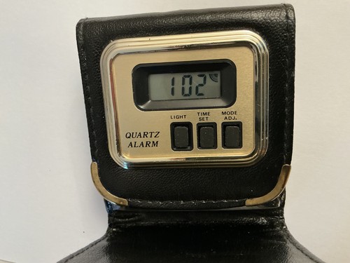Old leather cased foldable lcd - cased,