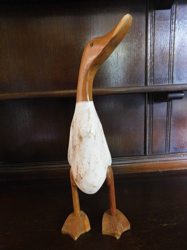 Wooden duck hand - hand, carved