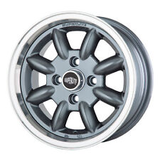 6"x13" JBW SUPERLITE 4x101.6 CLASSIC HILLMAN IMP GREY/HL ALLOY WHEELS (x4)