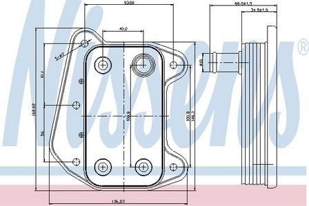 Nissens engine oil cooler for - engine,