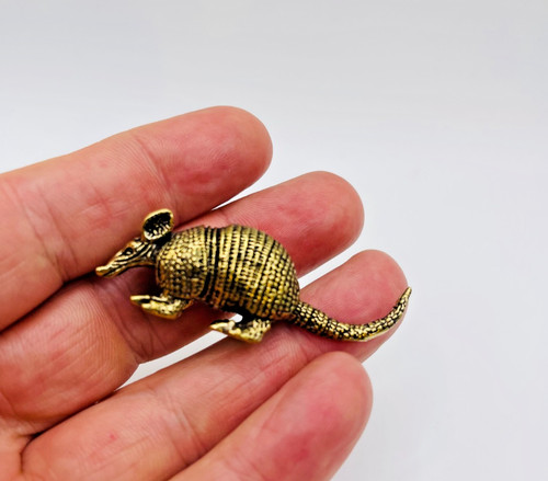 Solid brass armadillo mini - brass,