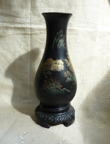 Vintage foochow lacquer - lacquer, vase