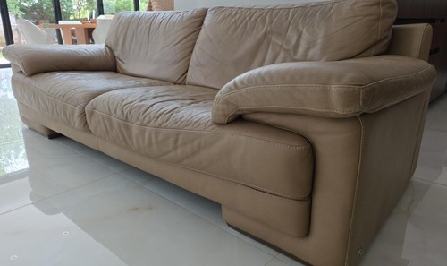 Modern natuzzi beige leather - modern,