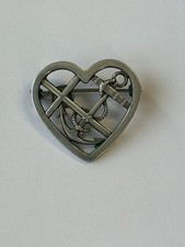 Brooch art. Decor, N 296 by Georg Jensen / Faith, Hope and Love / Silver, Sterling,