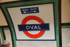 PHOTO  OVAL UNDERGROUND STATION SIGN