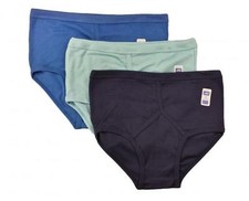 6 Pairs Men's Y-Fronts Underpants, 100% Cotton Underwear, M L XL XXL Blue/Navy