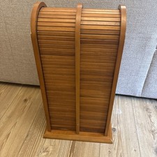 Vintage Wooden wood Double rolling doors CD Storage Tower Rack double & singe 