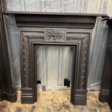 Restored Original Cast Iron Victorian Antique Fireplace / Fire Surround