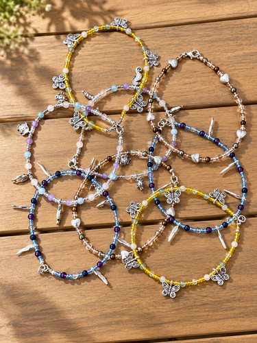 Handmade crystal anklet - handmade,